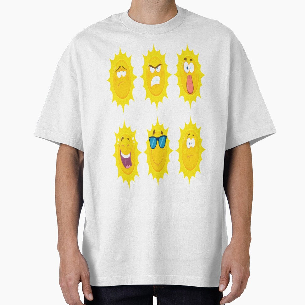 Funny cute yellow sun face sticker by angel1818