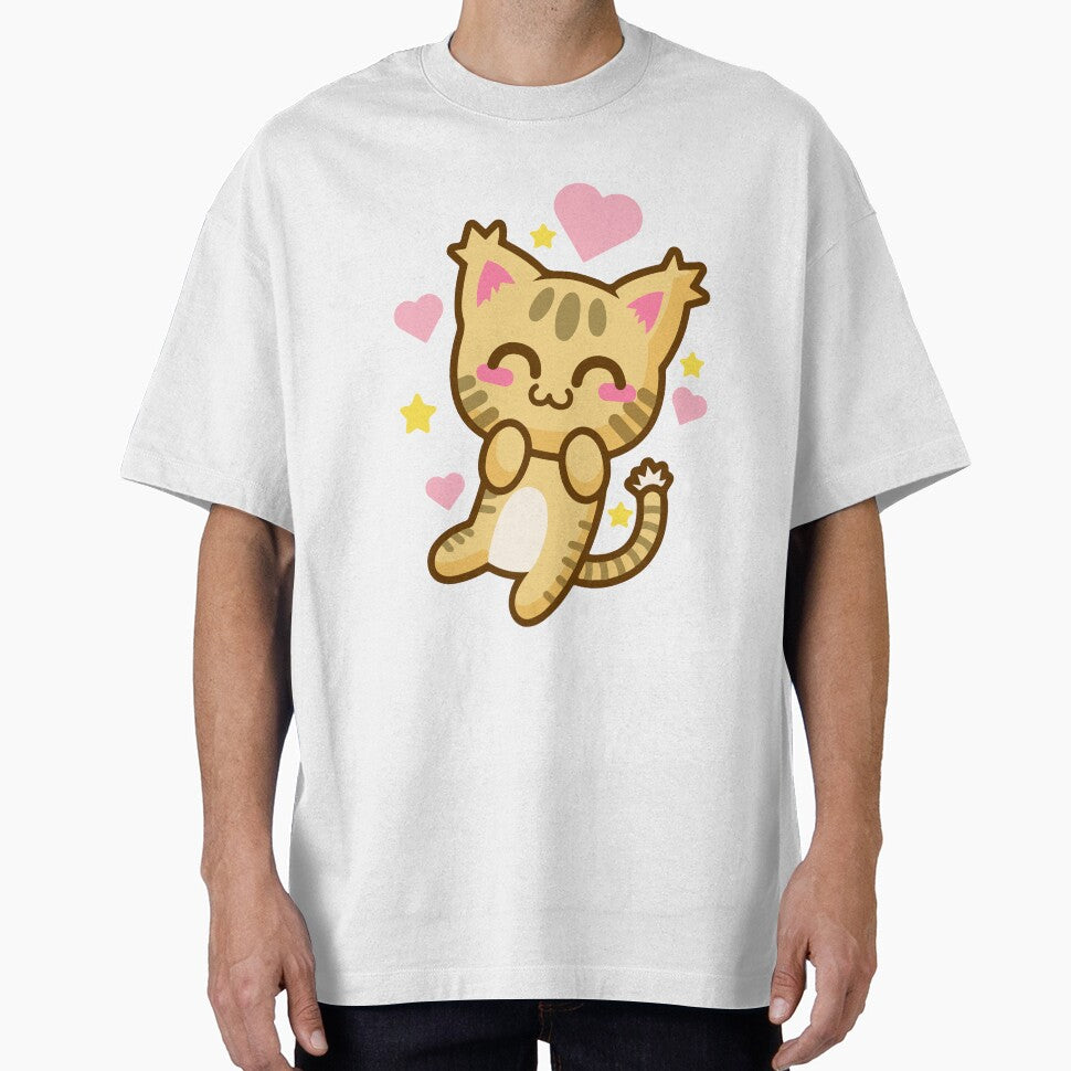 Cute Happy Kitty Cat T-Shirt by AllStarMerch
