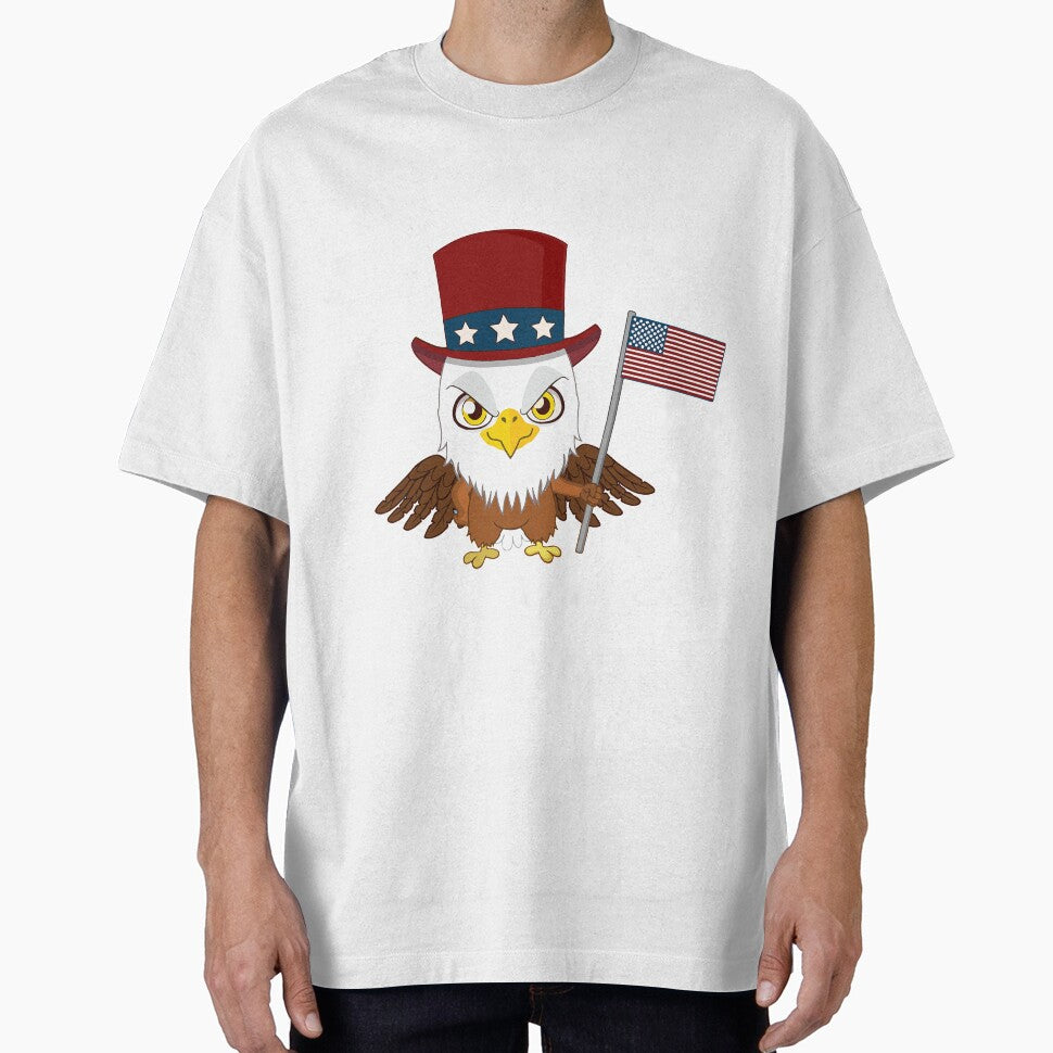 Patriotic American Eagle Holding USA American Flag T-Shirt by AllStarMerch