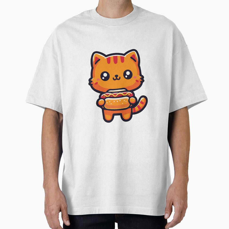 Orange Cat's Giant Hotdog Delight by WeirdDemonGames