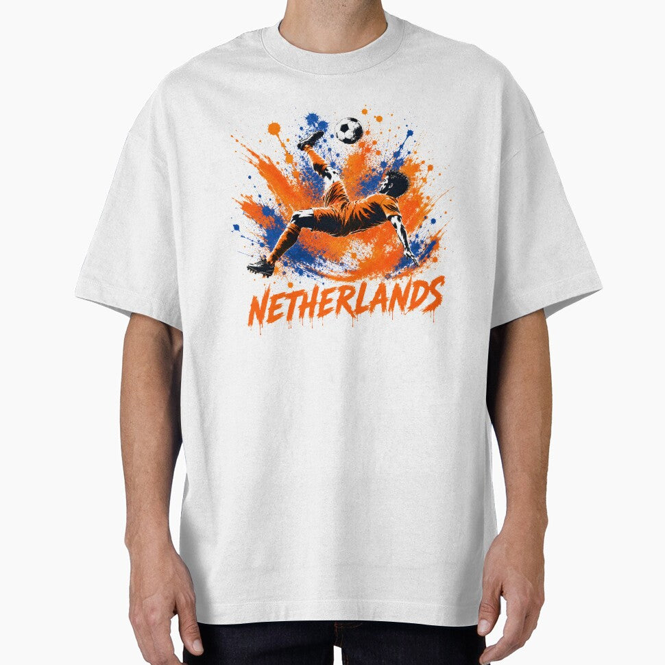 Dutch Football Colors Classic Shirt | Bright Orange Soccer Pride Tee | Netherlands Fan Gift by 3ac-Arts