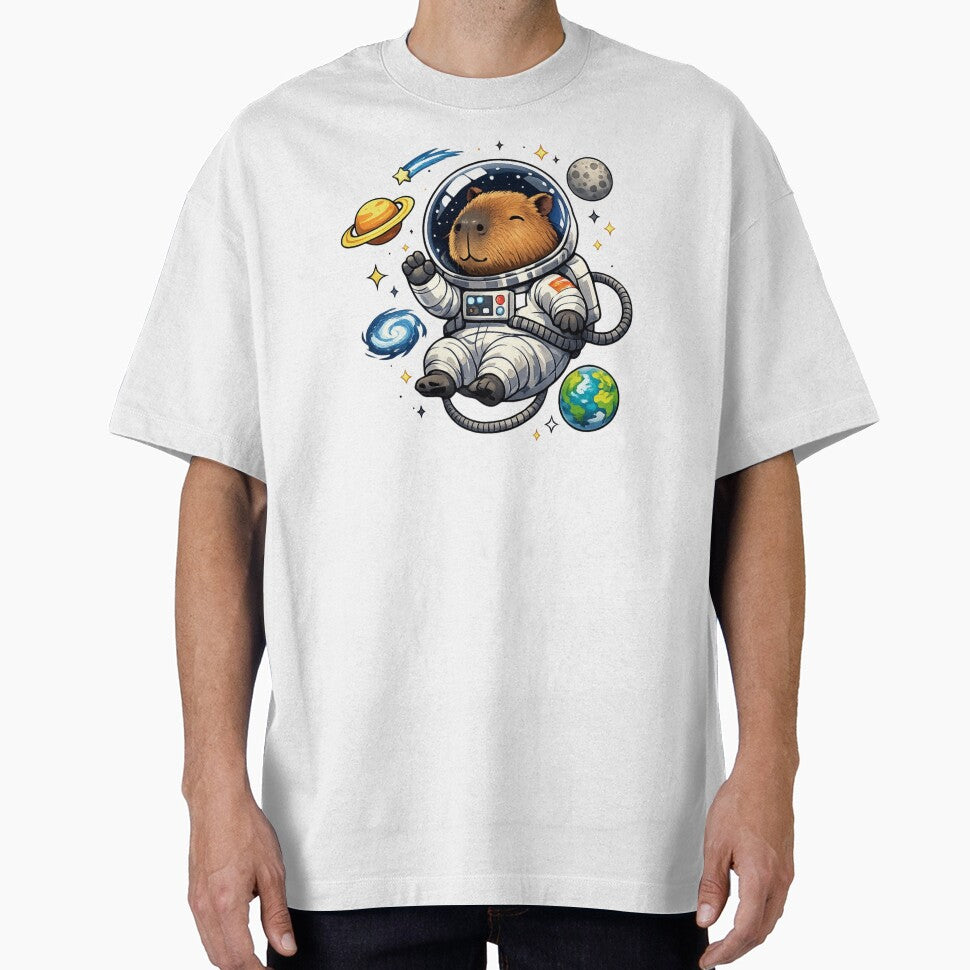Everything Is Fine Capybara – Calm Astronaut Energy by coolcoredesigns_
