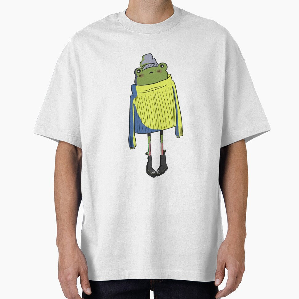 Frog and a Big Sweater by justpeachyartkw