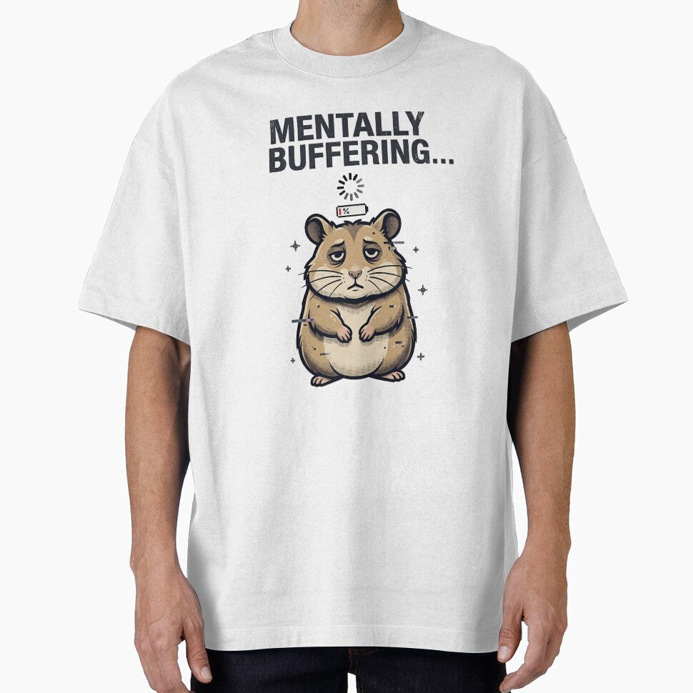 Mentally Buffering Hamster Tee – Alt Meme Stickers by ZyxDes