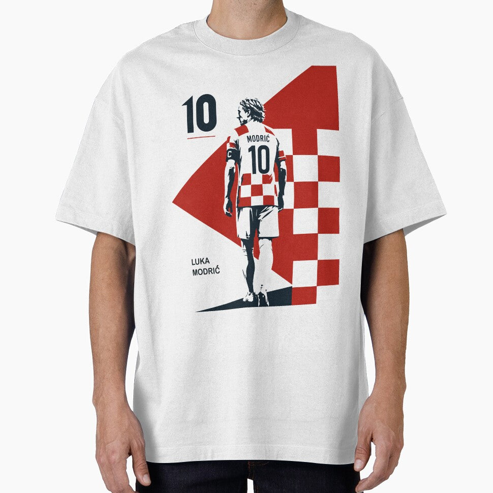 Luka Modrić Minimalist Football Print, Croatia Soccer Art, Sports Print, Modern Athlete Illustration by Studio pod Burom