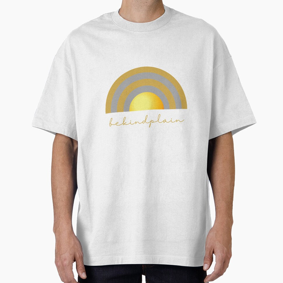 Be kind plain Rainbow Gold,  Rainbow, Be kind plain by DIYArtprinting