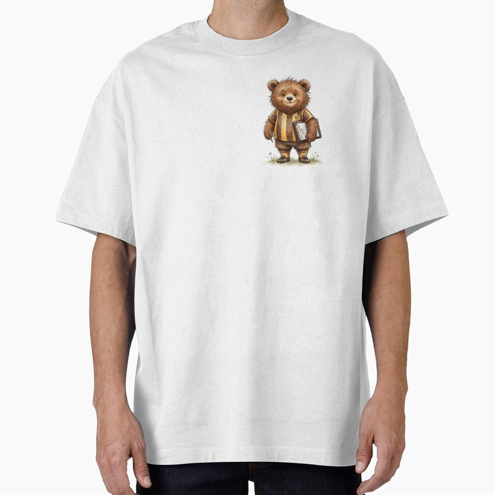 Cute Watercolor Bear Soccer Team Manager with Roster Clipboard by BreezifyDesignStudio