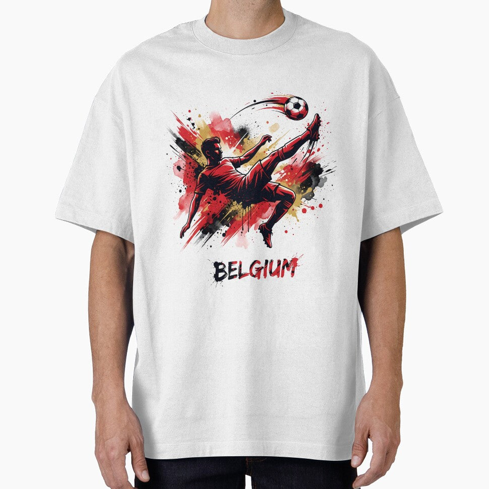 Belgian Football Colors Classic Shirt | Bold Red Soccer Pride Tee | Belgium Fan Gift Idea by 3ac-Arts