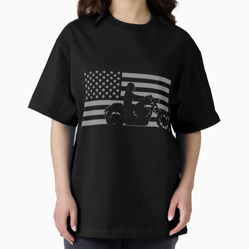 American Flag Biker Motorcycle Short Sleeve by busjyrrsr40