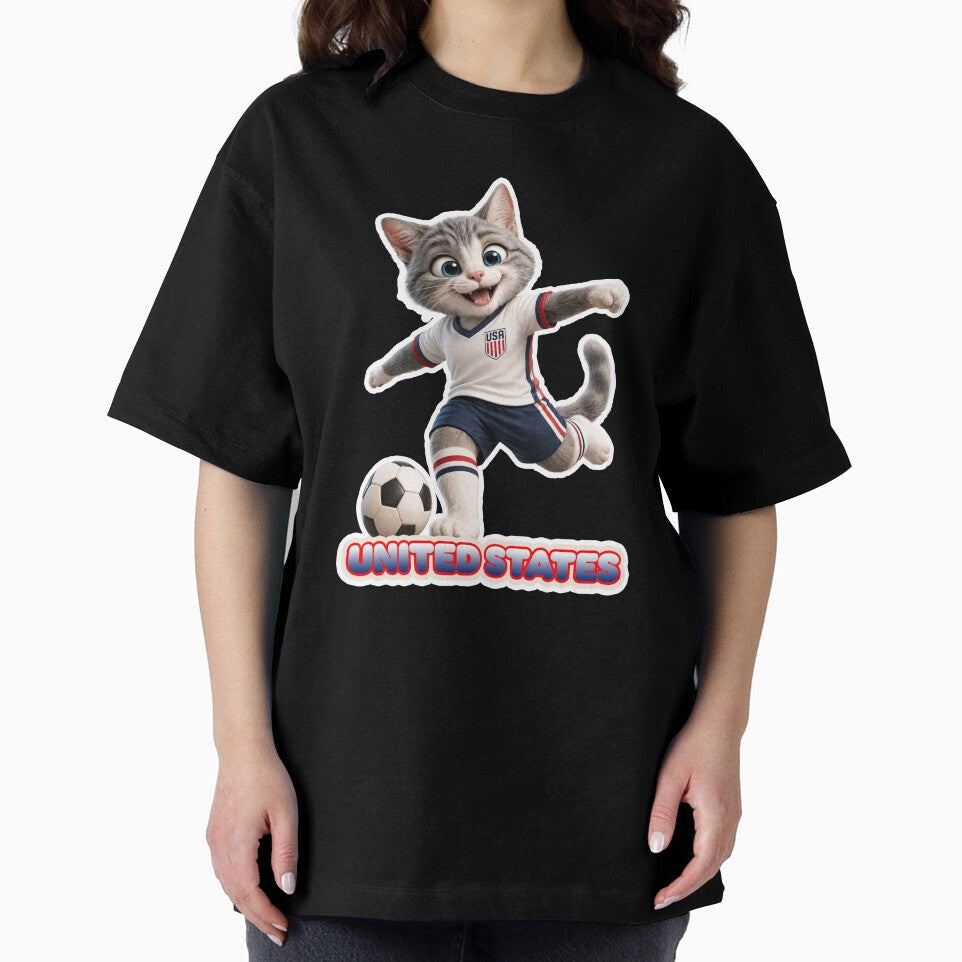 Sticker - Decal - United States Soccer Cat by ForeverPrintsOK
