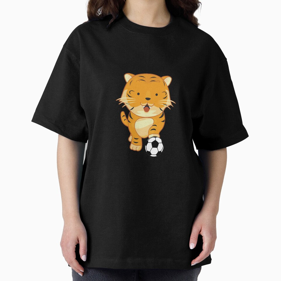 Cute Tiger Holding Soccer Ball by ijdesigns