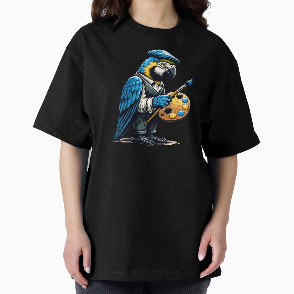 Creative Minds Fly Free Artistic Parrot Painter Design by Sachie's Studio