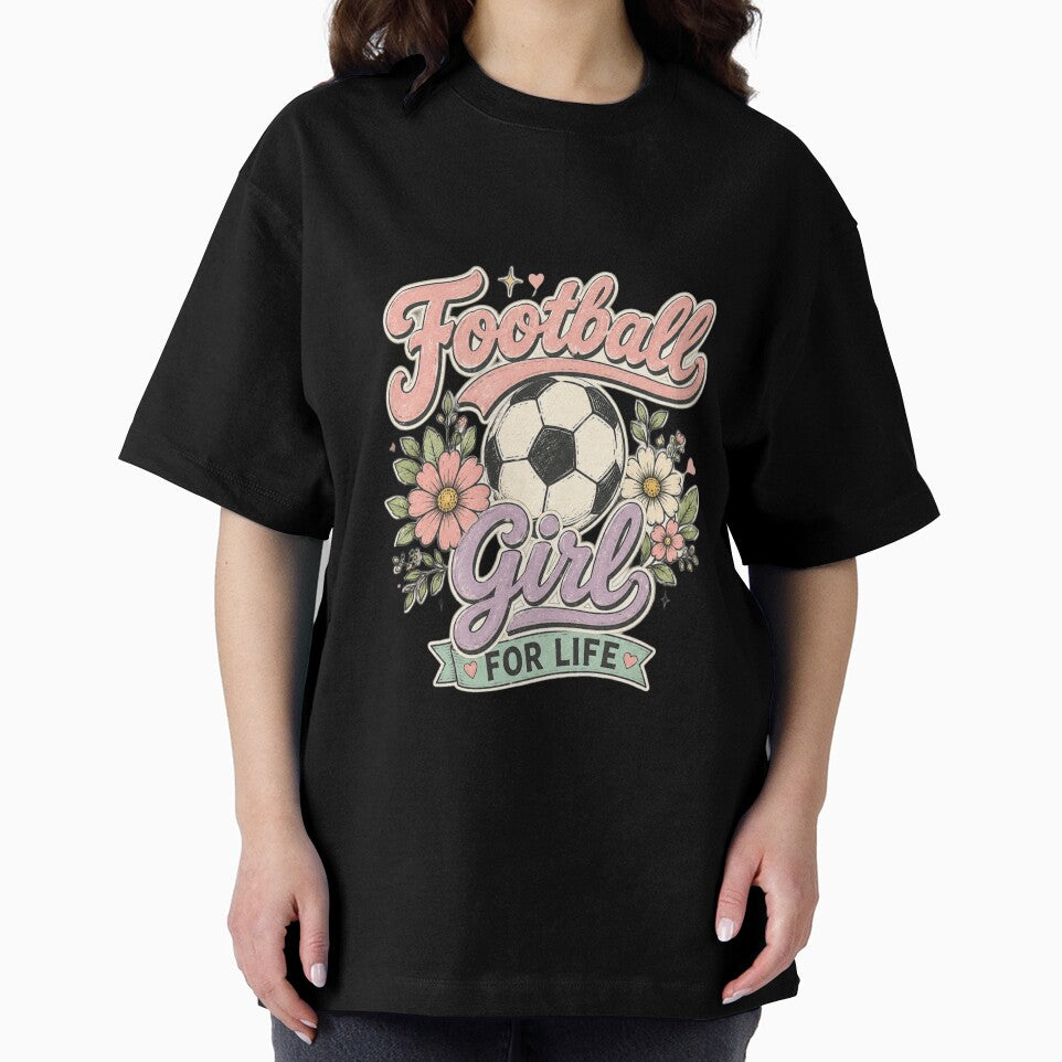 Football Girl for Life Floral Soccer Lover Vintage Design by ArthUpscale