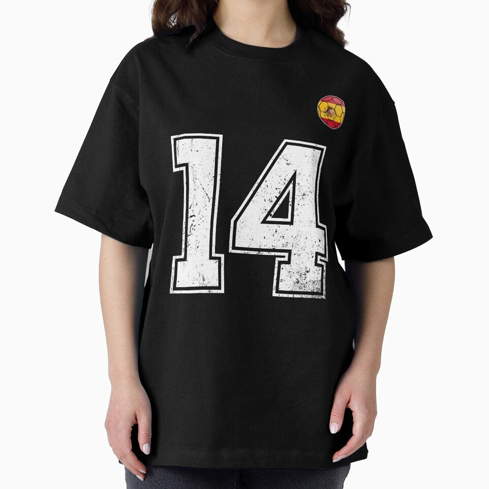 Spain Soccer Number 14 Vintage Sports Fan by KristenosNehk