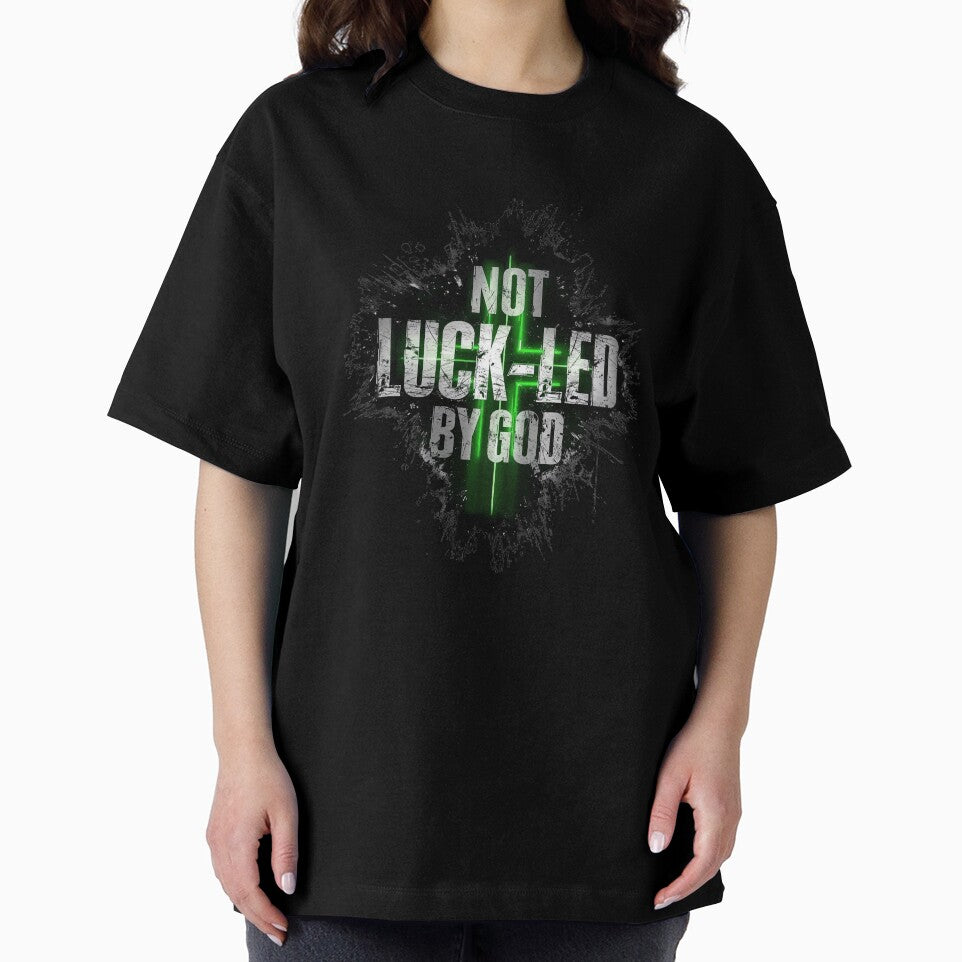 Blessed Not Lucky – God-Led Christian Faith Quote Typography T-Shirt Design by pngfaithstudio