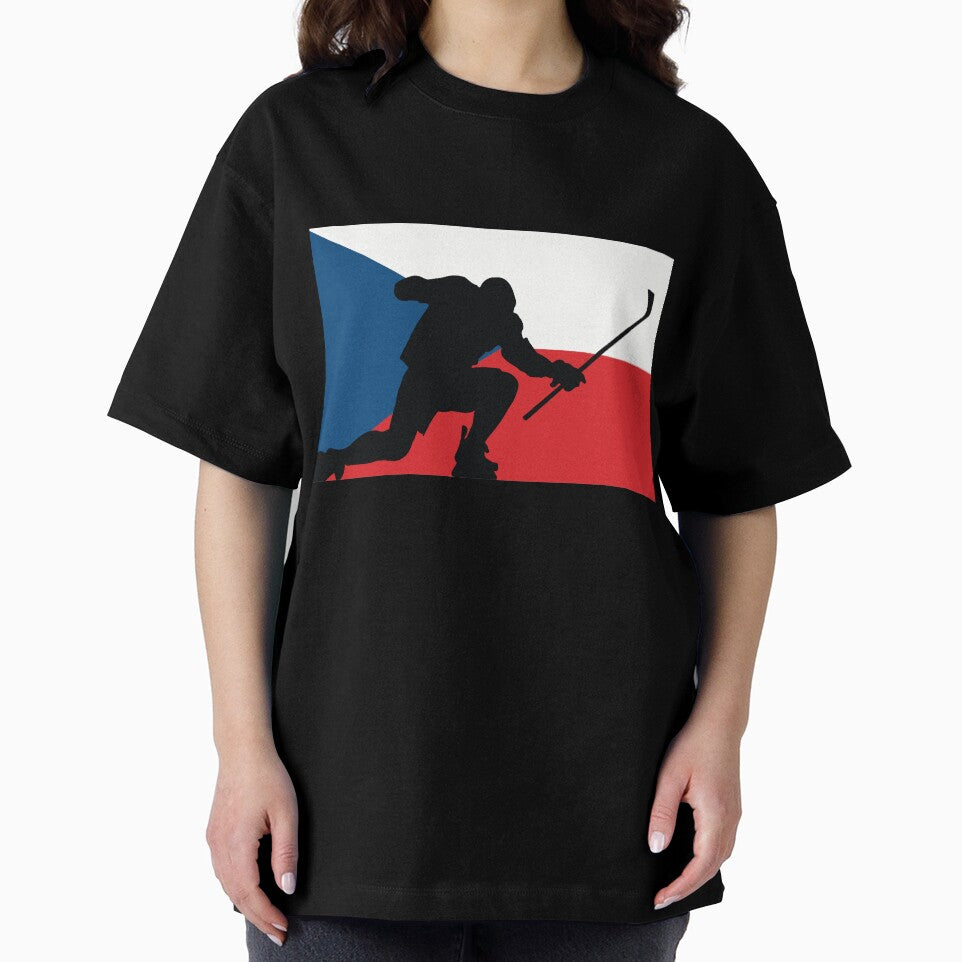 Czech Ice Hockey Silhouette Celebration by CanvasTee