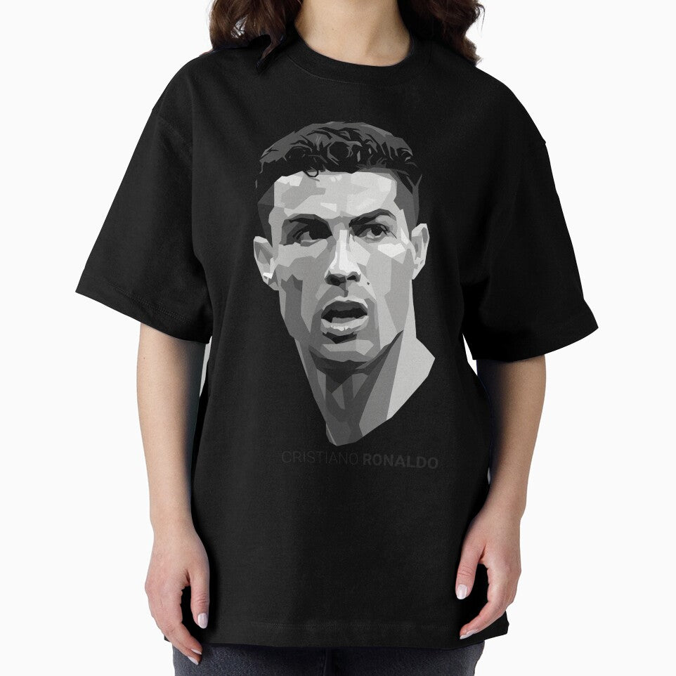 Cristiano Ronaldo Grayscale Portrait by WilliamBurz
