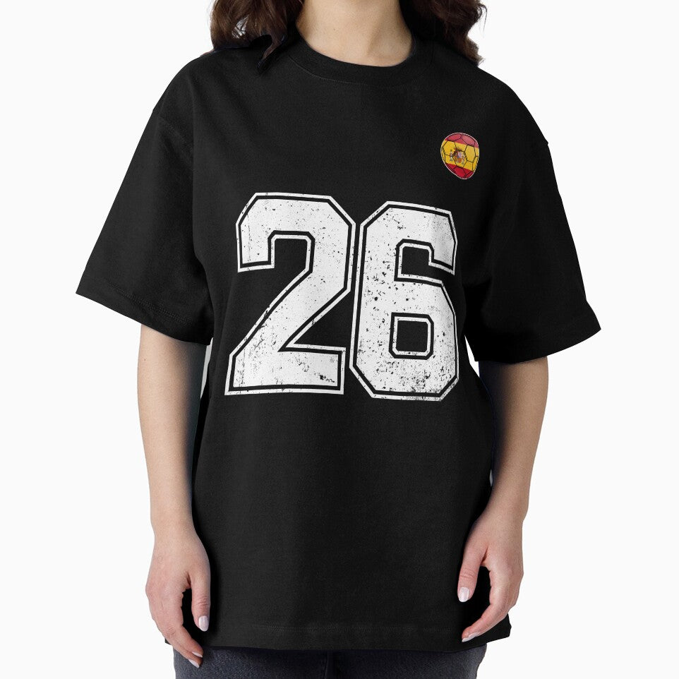 Spain Soccer Number 26 Vintage Sports Fan by KristenosNehk