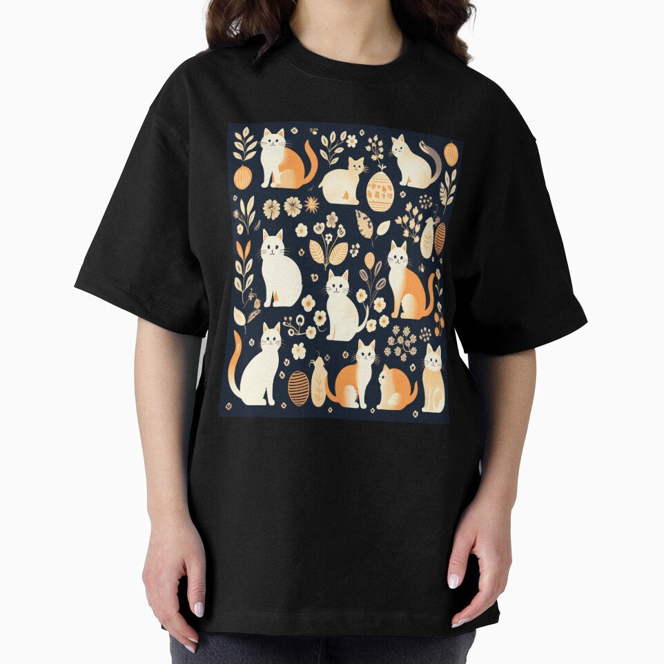 Boho - Abstract Blue Cat Pattern by PatternInArt