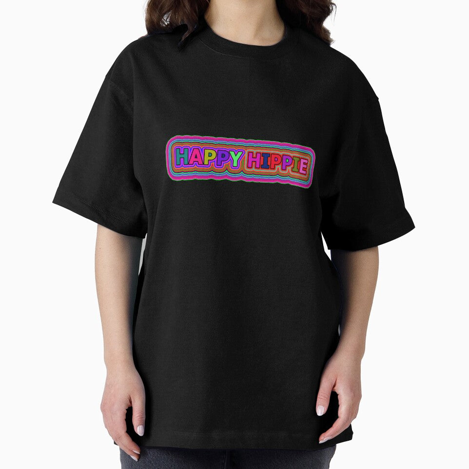 Colorful Happy Hippie Words Free Spirit Colorful Retro Lines 4 of 4 by Beachy