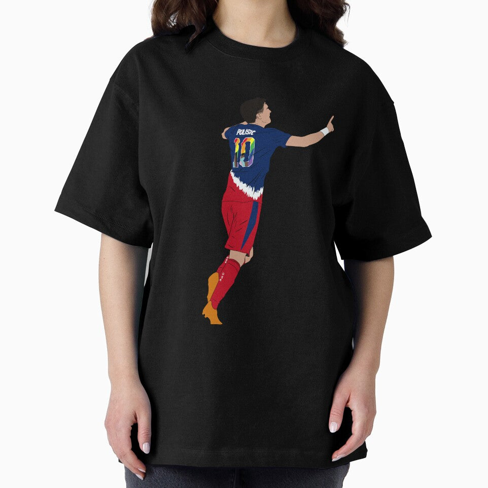 Christian Pulisic USA #10 Pride Goal Celebration Minimalist by Hevding