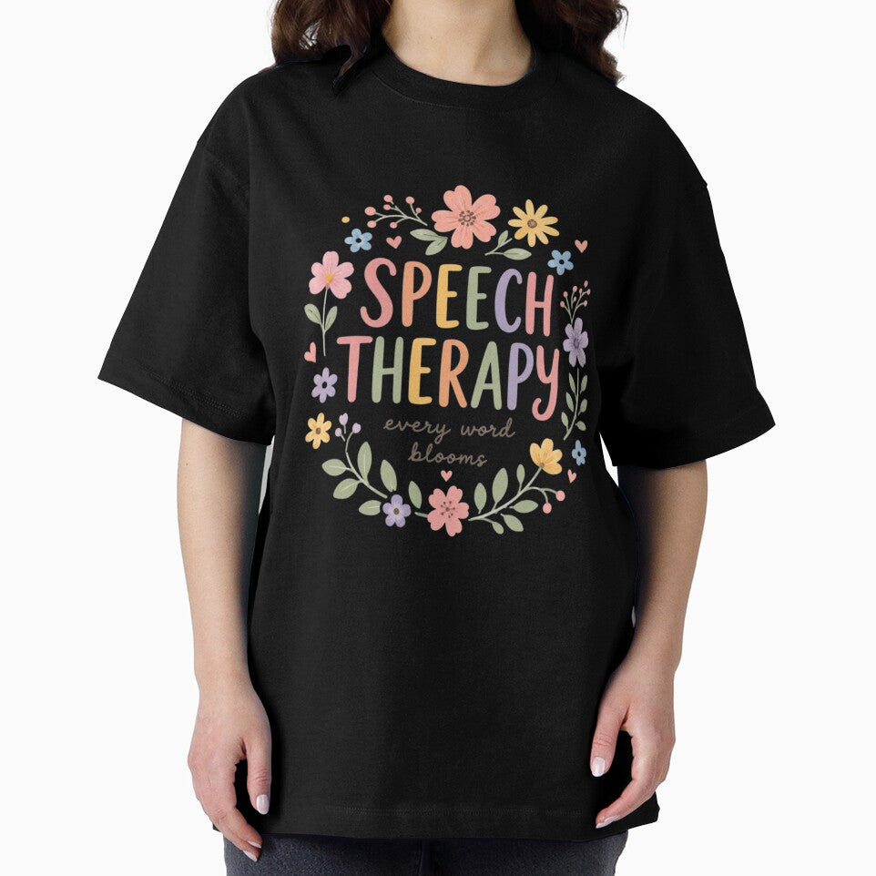 Speech Therapist Every Word Blooms Floral Wreath SLP by bosamji