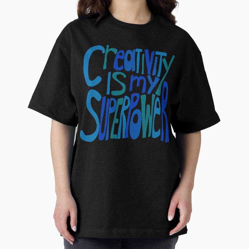 Creativity is my Superpower BlueHand Lettering by wordznart