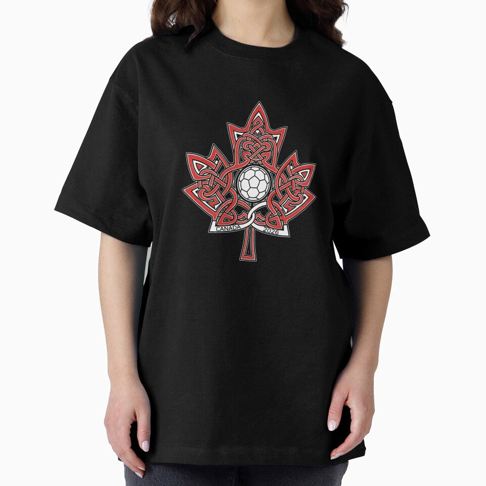Interwoven Maple Leaf Canada Soccer 2026 T-Shirt_83135197 by gidget-gadget