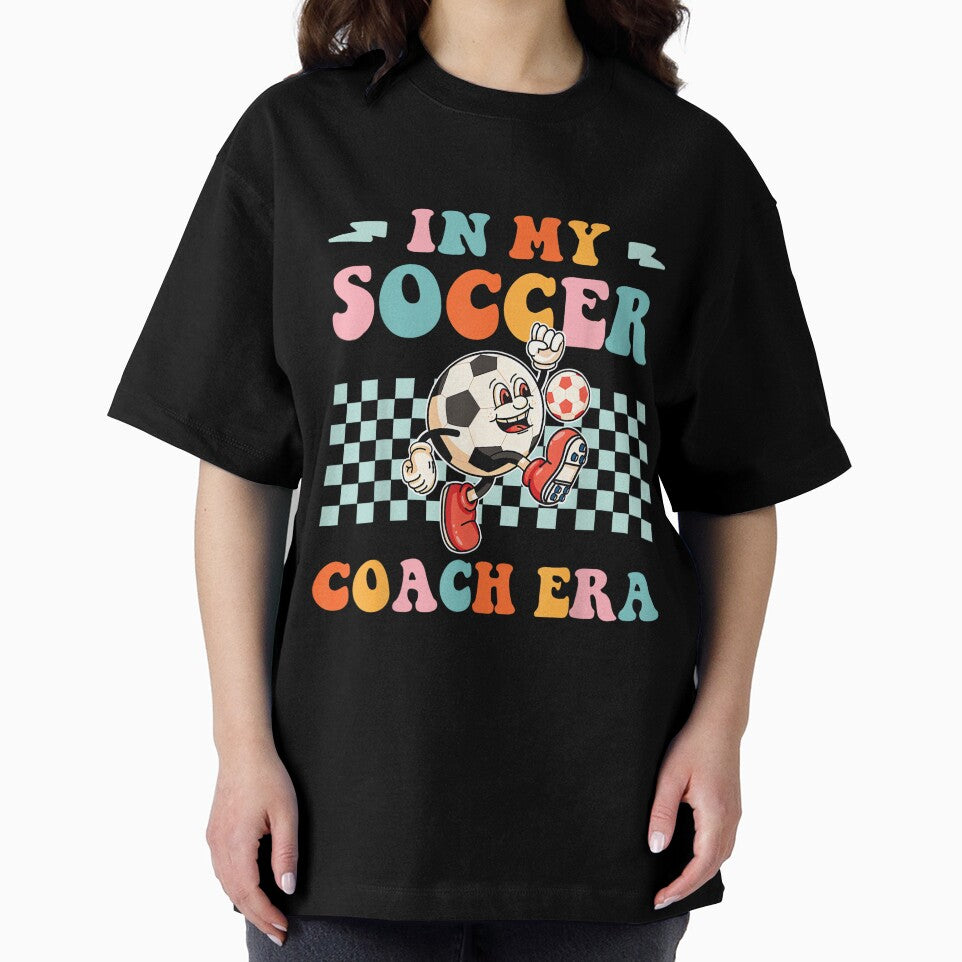In My Soccer Coach Era Tee Funny Groovy Soccer Coach Design by HazelWCagle