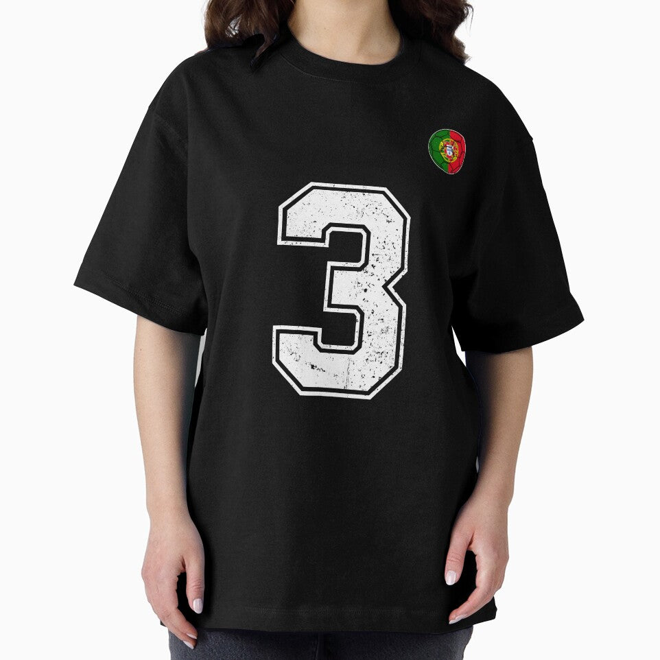Portugal Soccer Number 3 Vintage Sports Fan by OliviaHayesArt