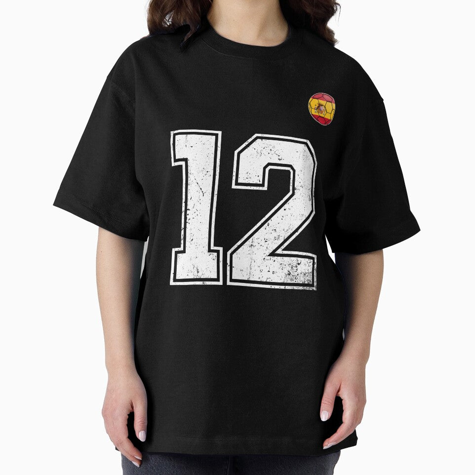 Spain Soccer Number 12 Vintage Sports Fan by KristenosNehk