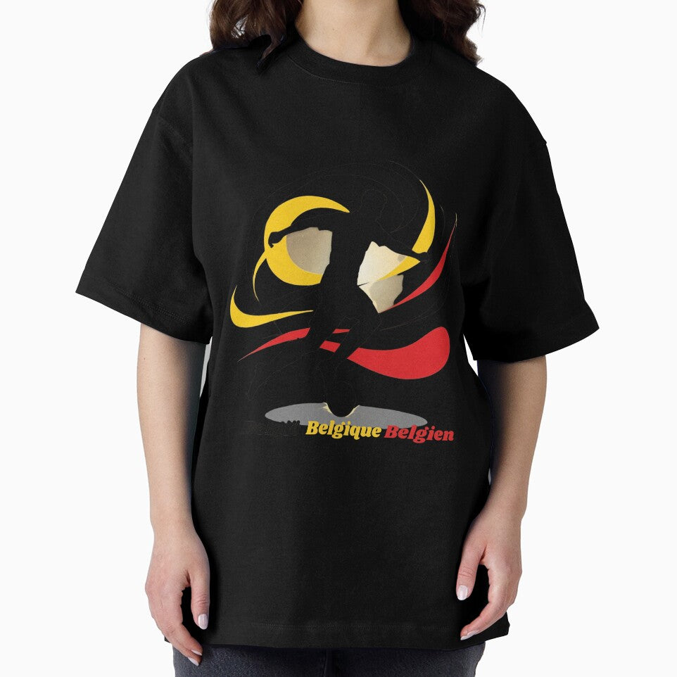 Dynamic Belgium Soccer Player Silhouette National Art by PMTaurus