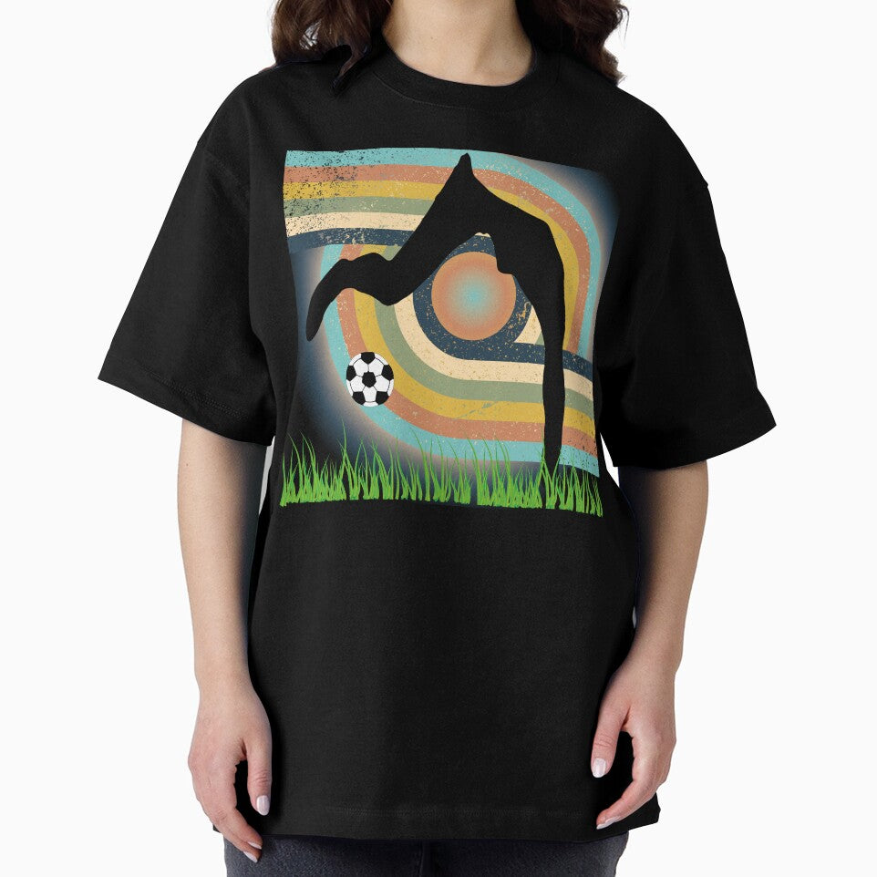 Vintage Football Silhouette Retro Sunset by DrTol