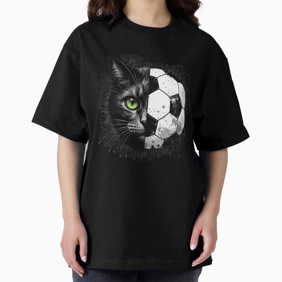 Game Face | Half Cat Half Football Graphic Tee by Nexahubonline