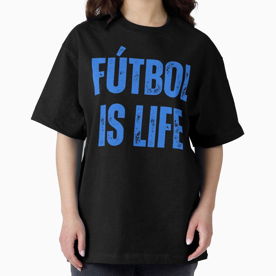 Futbol is Life Blue White Car Bumper by mariejosee22
