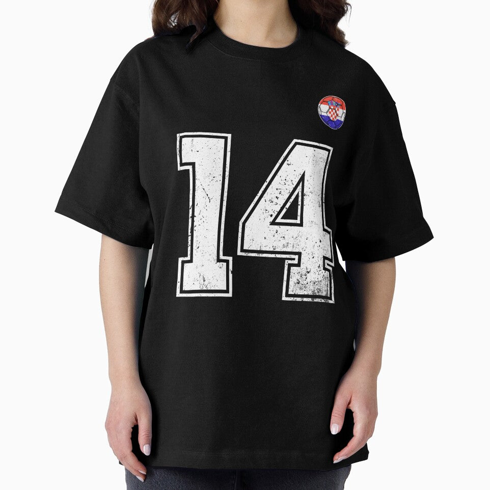 Croatia Soccer Number 14 Vintage Sports Fan by KristenosNehk