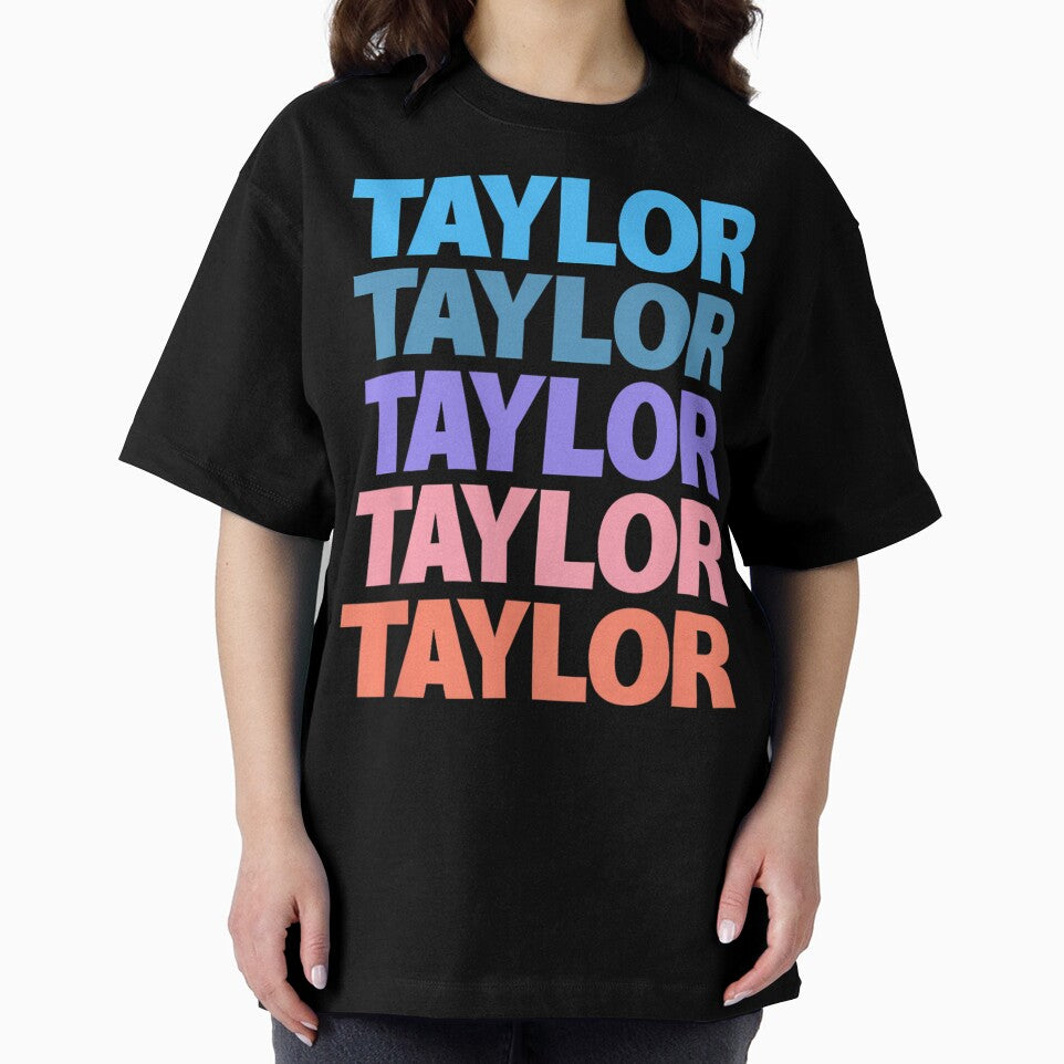 Funny Taylor Name Modern Fit 	 - Classic Black Short Sleeve Text Design by hvsrnzsipt47