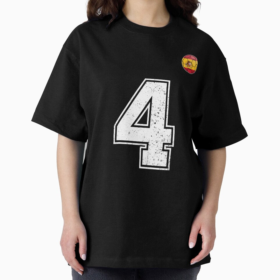 Spain Soccer Number 4 Vintage Sports Fan by KristenosNehk