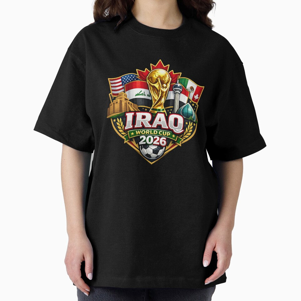 Proud Iraq Football Supporter Green White Black Design by osephfarley4
