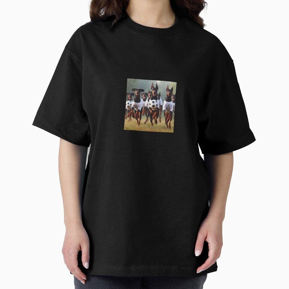 Dobermanns love football too! Soccer and Dog Lovers - Tottenham Hotspur, Fulham - Any dog, any colour by Humour House Designs