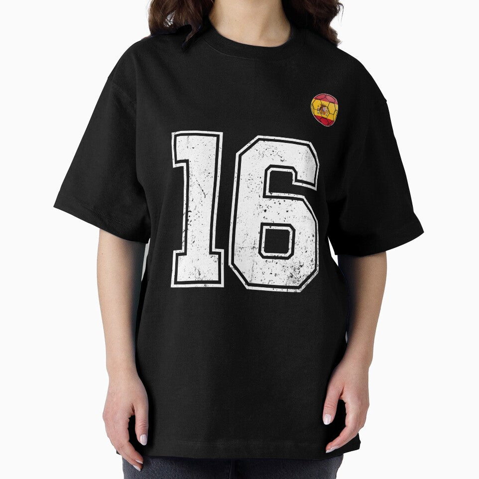 Spain Soccer Number 16 Vintage Sports Fan by KristenosNehk