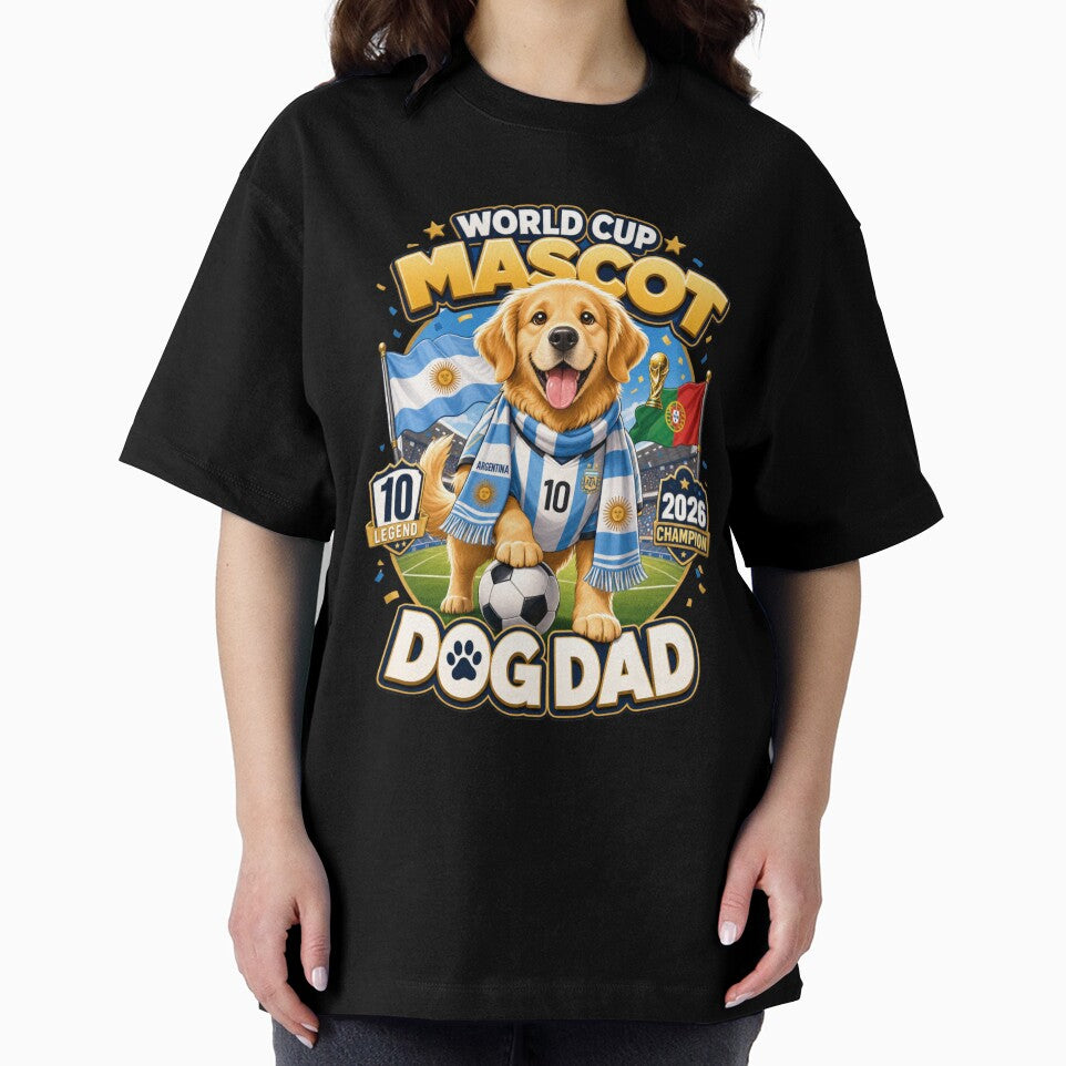 World Cup 2026 Mascot Golden Retriever Dog Dad Kawaii T-Shirt by Ashley critters