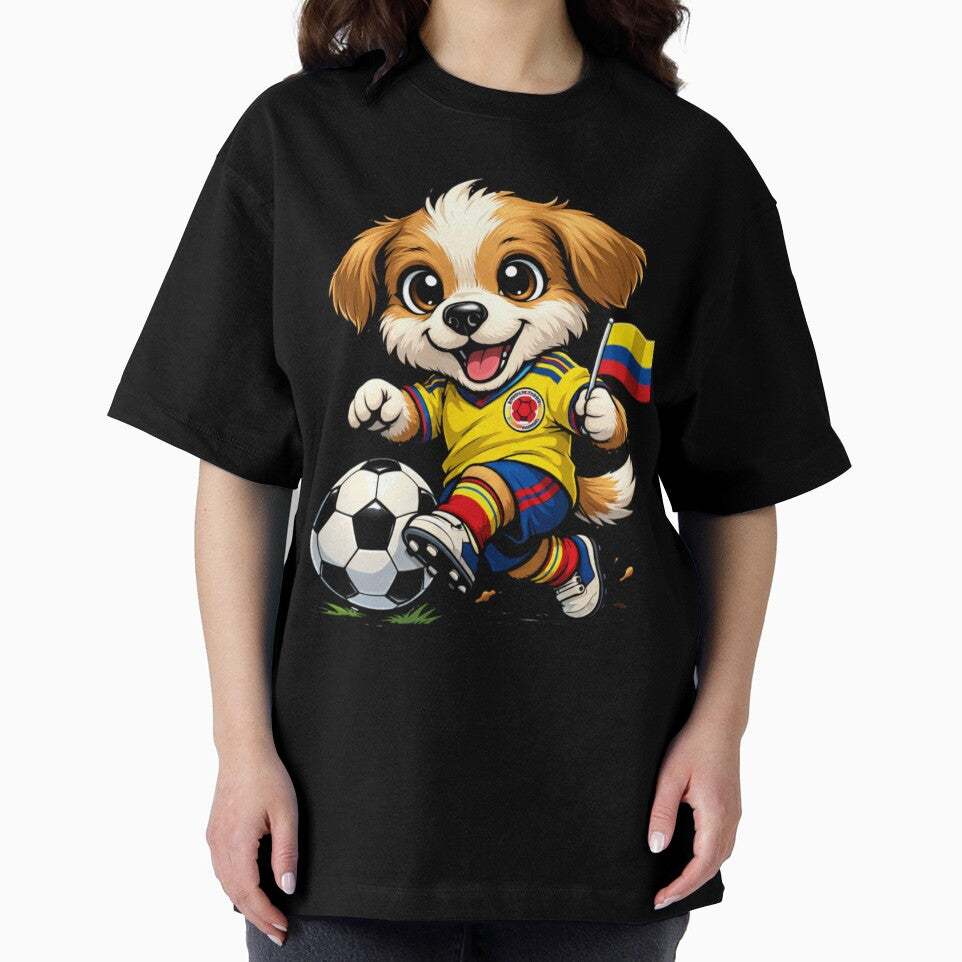 Adorable Colombian Soccer Dog Puppy Footballer by Tsugraf Designs
