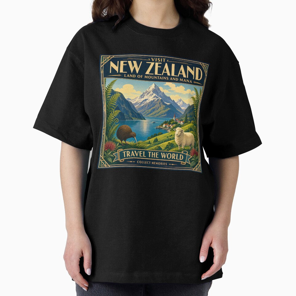 New Zealand Vintage Travel Poster by amithc