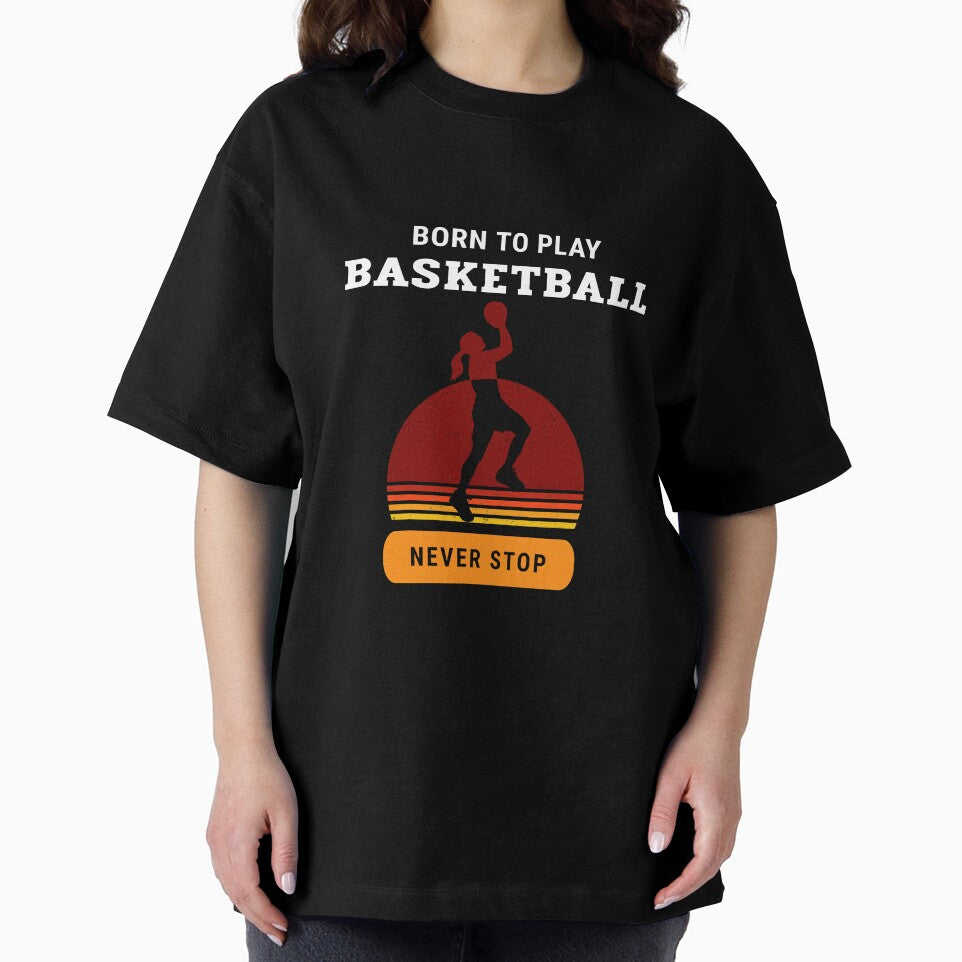 Born to play basketball vintage sunset design by TAMBUGH