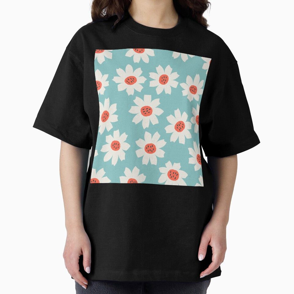 Big Flowers  Cyan Dream by EliveraDesigns