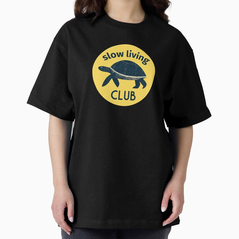 Slow Living Club T-Shirt | Relaxed Lifestyle Graphic Tee | Mindful Living Apparel | Tranquil Gift Idea by Loffartdesign
