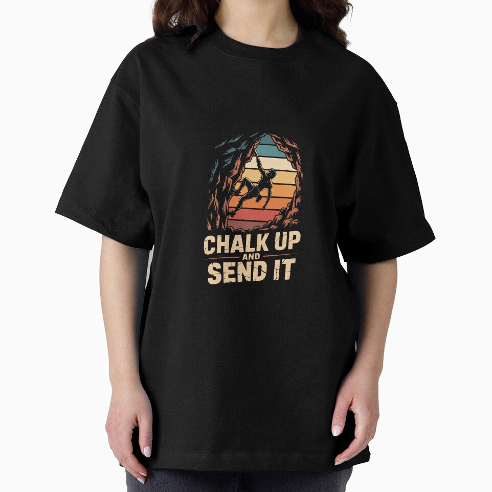 Vintage Rock Climbing Chalk Up and Send It Premium by JoyJRamos