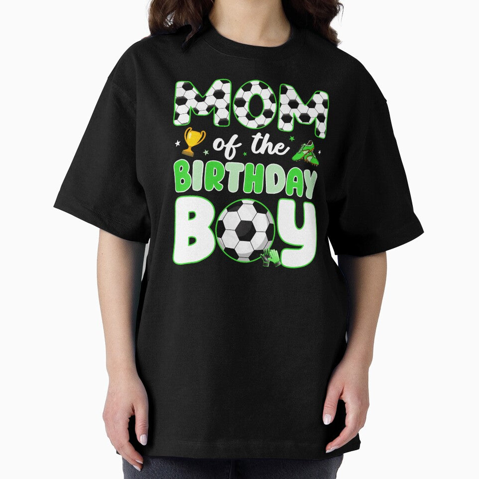 Mom Of The Birthday Boy Soccer Mother Football Celebration by AmaXONIC