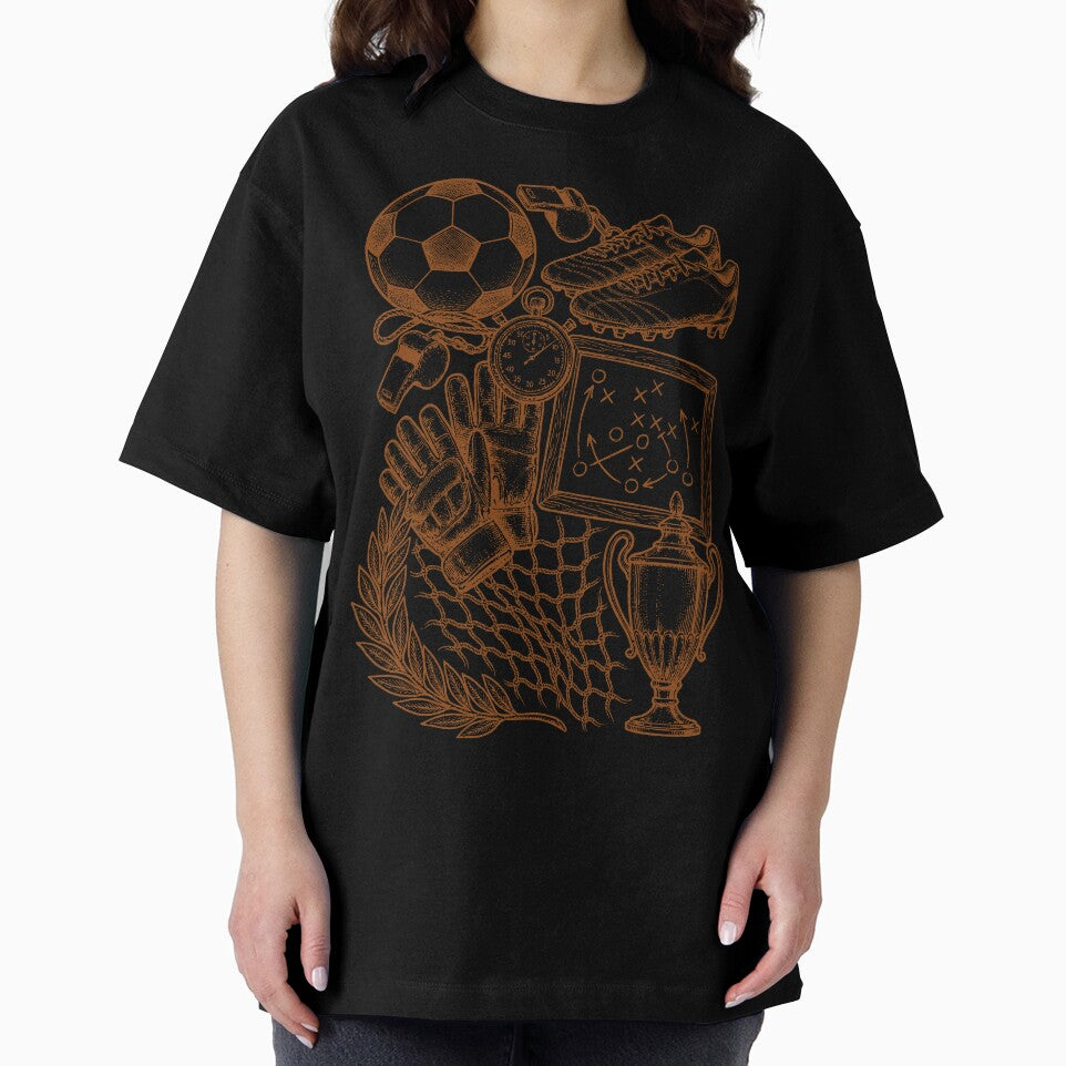 Sepia Soccer History - Vintage Rustic Engraving by DigitalGlade